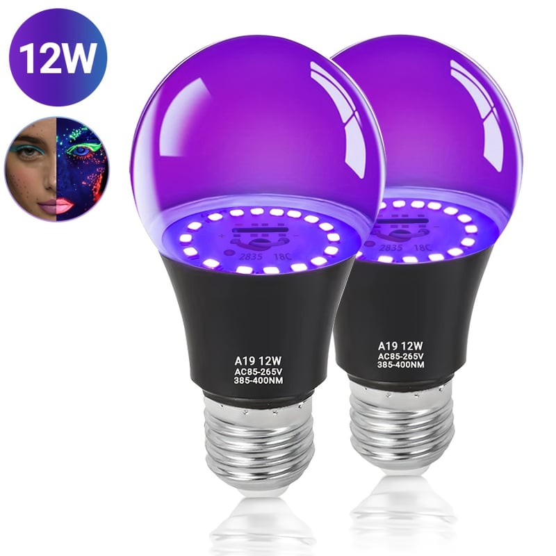 UV LED pirn 10W 395nm, E27 alus, 85-265V, 200lm, Halloween dekoratsioon