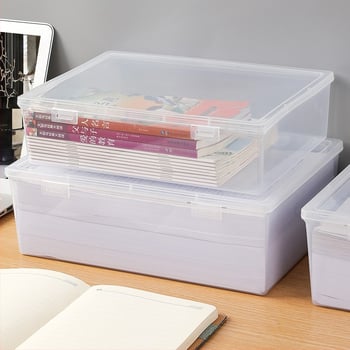 Läbipaistev dokumentide hoiukast, ruudukujuline mudel, PP materjal, 2 L maht, jaapani stiil