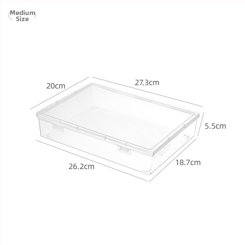 Läbipaistev dokumentide hoiukast, ruudukujuline mudel, PP materjal, 2 L maht, jaapani stiil