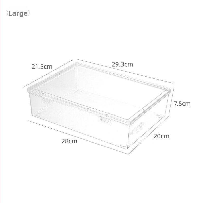 Läbipaistev dokumentide hoiukast, ruudukujuline mudel, PP materjal, 2 L maht, jaapani stiil