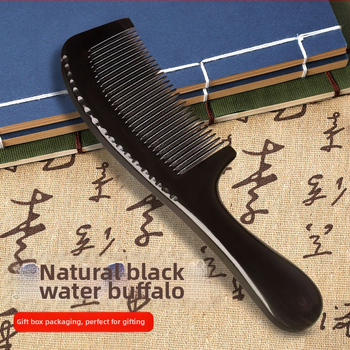 Looduslikust sarvest kamm meestele ja naistele, pikkade juustega, anti-staatiline, meridiaani massaaž, siledaks juukseid ja juuksehooldus