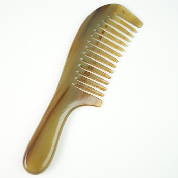 Sarvjuukse kamm laia hammastega, anti-staattiline massaažipea, pikkade ja lokkavate juukse jaoks