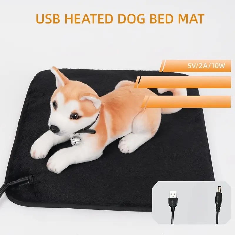 USB-soojendav matt lemmikloomadele, veekindel polüestri kangas, pikkus kuni 120 cm, sobib koertele ja kassidele