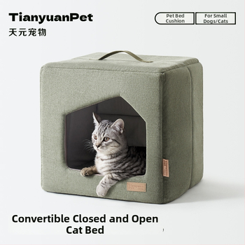 Kvadriline kassipesa, kõikide hooajate jaoks osaliselt suletud kodu, kangas