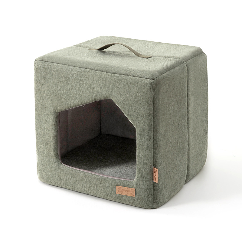 Kvadriline kassipesa, kõikide hooajate jaoks osaliselt suletud kodu, kangas