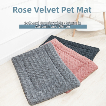 Kahepoolne plüüsist koera pesa — pehme voodi sügis-talveks (Materjal: Kangas; Kategooria: Koduloomade pesa; Sobib: Koer)