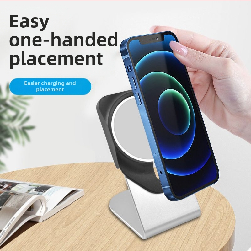 Stojan na bezdrôtové nabíjanie z hliníkovej zliatiny pre Apple iPhone, stolné použitie