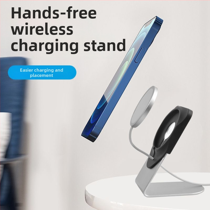 Stojan na bezdrôtové nabíjanie z hliníkovej zliatiny pre Apple iPhone, stolné použitie