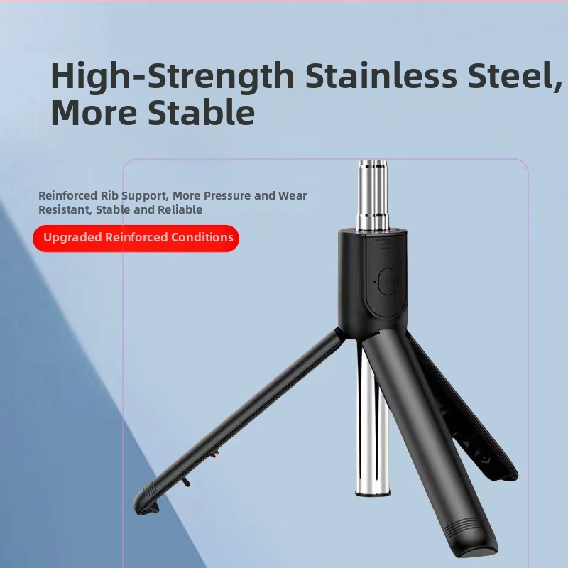 Y Series cestovný selfie tyč tripod - skladací a vysúvací, nerezová oceľ, Bluetooth diaľkové ovládanie súčasťou, podpora personalizácie