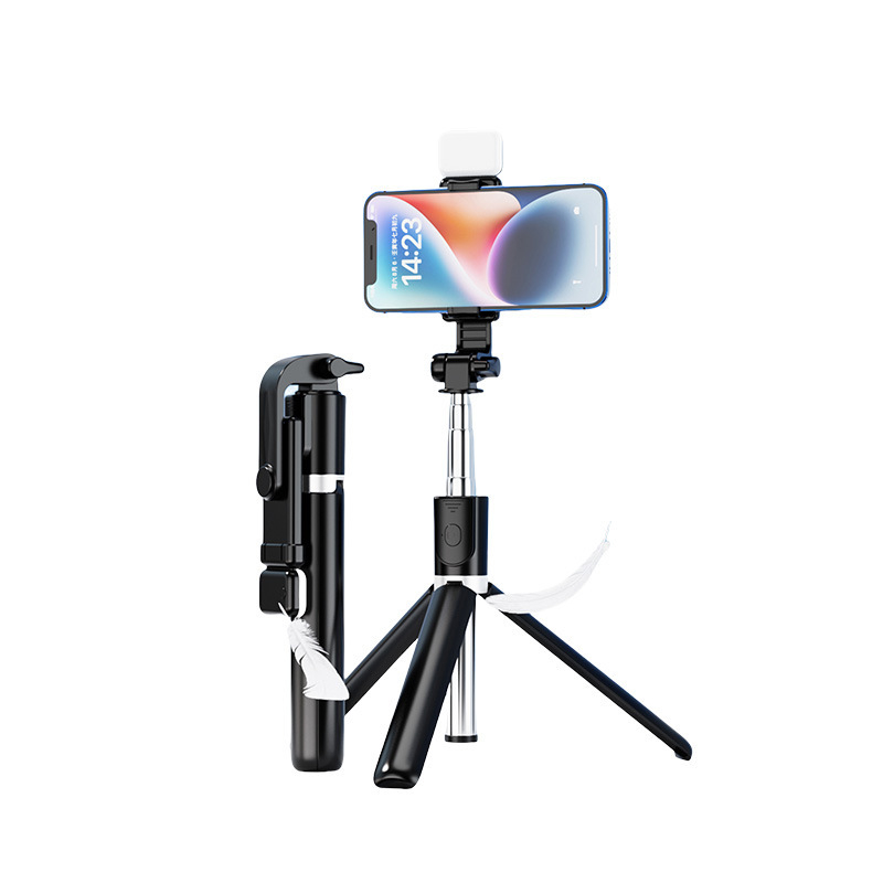 Y Series reisiline selfie-statiiv-tripood - kokkupandav ja laiendatav, roostevabast terasest, Bluetooth kaugjuhtimispult kaasas, kohandamine on toetatud