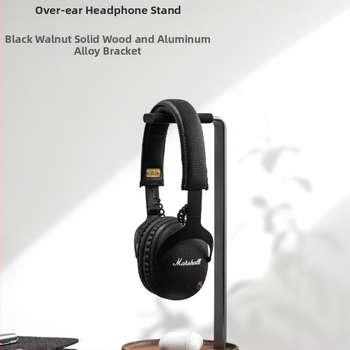 Kõrvaklappide alus mängulauale — pähkliapuu, massiivne puit, alumiiniumi sulam; SN144, 1007428505