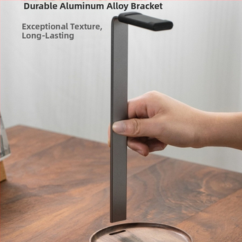 Kõrvaklappide alus mängulauale — pähkliapuu, massiivne puit, alumiiniumi sulam; SN144, 1007428505