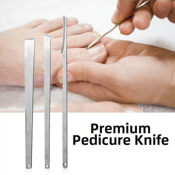 Kolm-osaline pediküüri nuga komplekt roostevabast terasest – kodune pediküüri komplekt