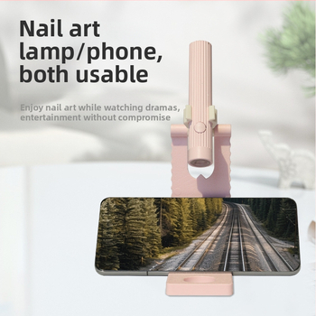 360° pöörlev küünekunstiraam — mitmeotstarbeline telefonitugija ja küüne lampi hoidik, kaasaskantav ABS, 53.9 g