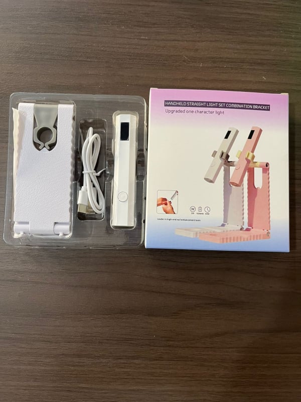 360° pöörlev küünekunstiraam — mitmeotstarbeline telefonitugija ja küüne lampi hoidik, kaasaskantav ABS, 53.9 g