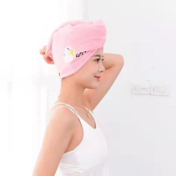 Juukseid kuivatav müts, pikkade kiududega puuvill, 50–79 g, tikitud