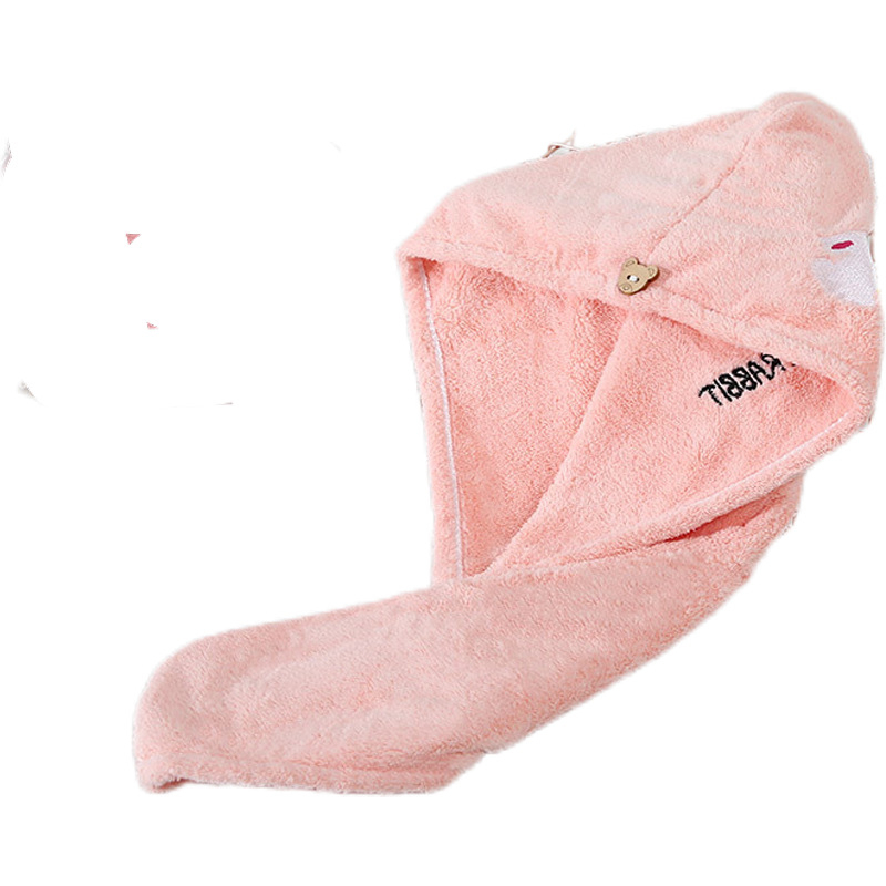 Juukseid kuivatav müts, pikkade kiududega puuvill, 50–79 g, tikitud