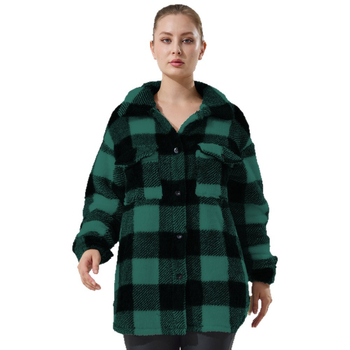 Talvine polar fleece mantel ruudulise mustriga, Polüester 90–95%, Spandex <30%, Toote kood PC0010, Talv 2025