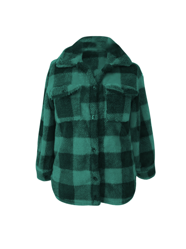 Talvine polar fleece mantel ruudulise mustriga, Polüester 90–95%, Spandex <30%, Toote kood PC0010, Talv 2025