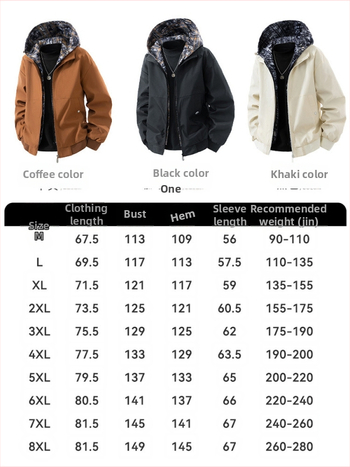 Meeste kapuutsiga jakk, eesmine tõmblukk, vaba lõige (rever-kaelus; küljetaskud)