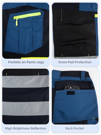 Meeste tööpüksid mitme taskuga, rebendikindlad, polüester 65% ja 35% puuvillane vooder, 2025 kevad-sügis, sobivad tehasetöödeks