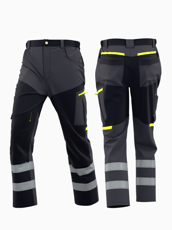 Meeste tööpüksid mitme taskuga, rebendikindlad, polüester 65% ja 35% puuvillane vooder, 2025 kevad-sügis, sobivad tehasetöödeks