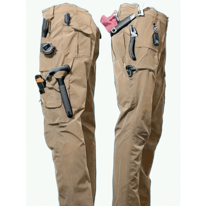 Meeste cargo püksid, vaba lõige, elastne vööd, fleece-vooder, sportlik stiil