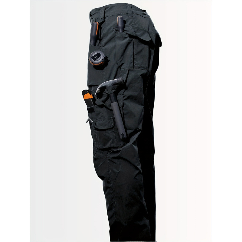 Meeste cargo püksid, vaba lõige, elastne vööd, fleece-vooder, sportlik stiil