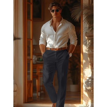 Meeste administratiiv- või kohtuliku ametijärgse vormiriietuse välisriided, tulekindel corduroy koos linase põhikangaga, kevad 2025