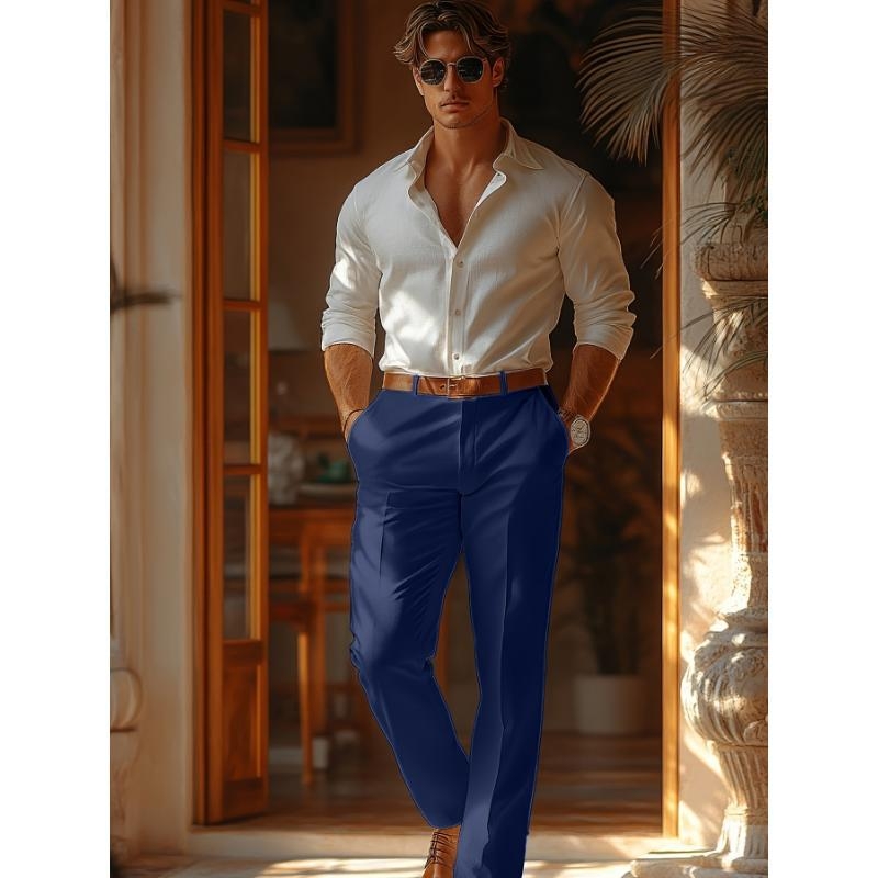 Meeste administratiiv- või kohtuliku ametijärgse vormiriietuse välisriided, tulekindel corduroy koos linase põhikangaga, kevad 2025