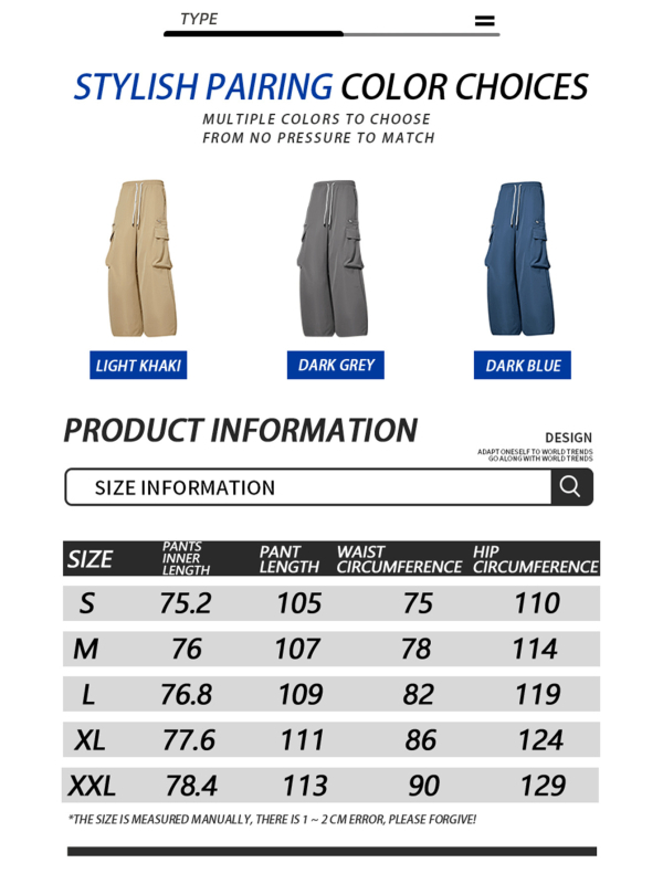 Tööriidepüksid igapäevaseks kandmiseks, sirge lõige, mitmekülgsed taskud, polüester, nööriga sulgumine