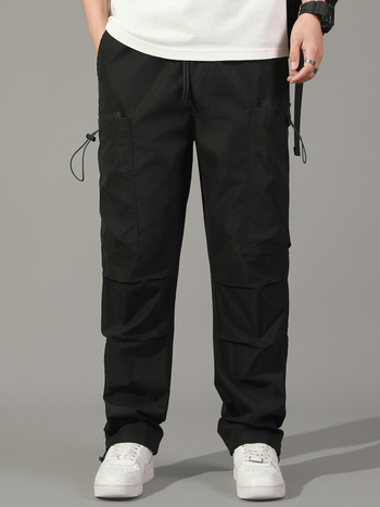 Meeste cargo püksid mitmekülgsete taskutega välitegevustele ja matkamiseks (polüester; kevad/suve/sügis)