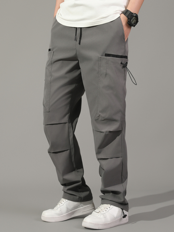 Ανδρικά cargo παντελόνια με πολλές τσέπες για υπαίθριες δραστηριότητες πεζοπορίας (πολυεστέρας; άνοιξη/καλοκαίρι/φθινόπωρο)