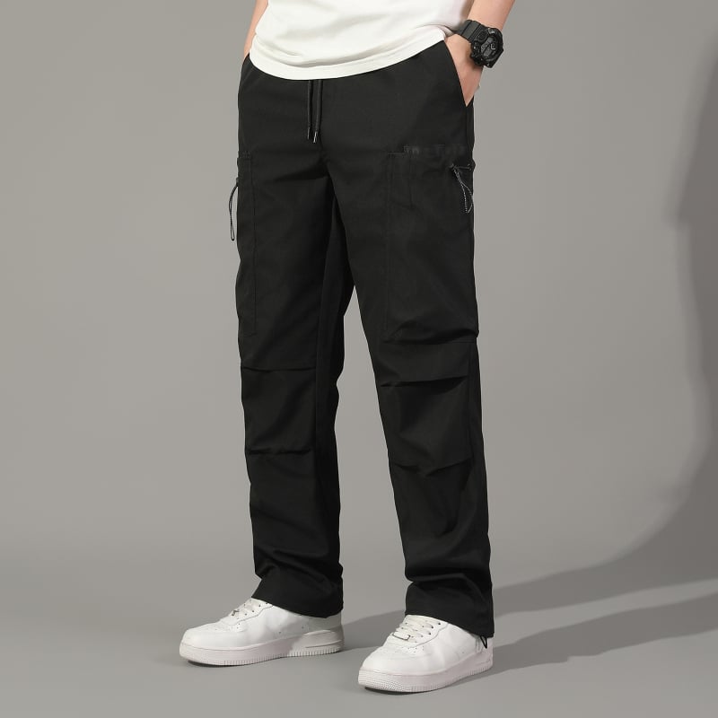 Meeste cargo püksid mitmekülgsete taskutega välitegevustele ja matkamiseks (polüester; kevad/suve/sügis)