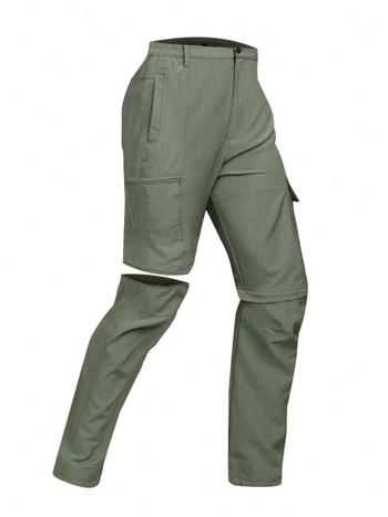 Meeste cargo püksid eemaldatavate jalgadega – väljas kasutamiseks, sirge lõige, mitmed taskud (polüesteri segu)
