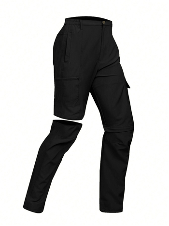 Meeste cargo püksid eemaldatavate jalgadega – väljas kasutamiseks, sirge lõige, mitmed taskud (polüesteri segu)