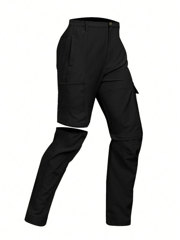 Meeste cargo püksid eemaldatavate jalgadega – väljas kasutamiseks, sirge lõige, mitmed taskud (polüesteri segu)