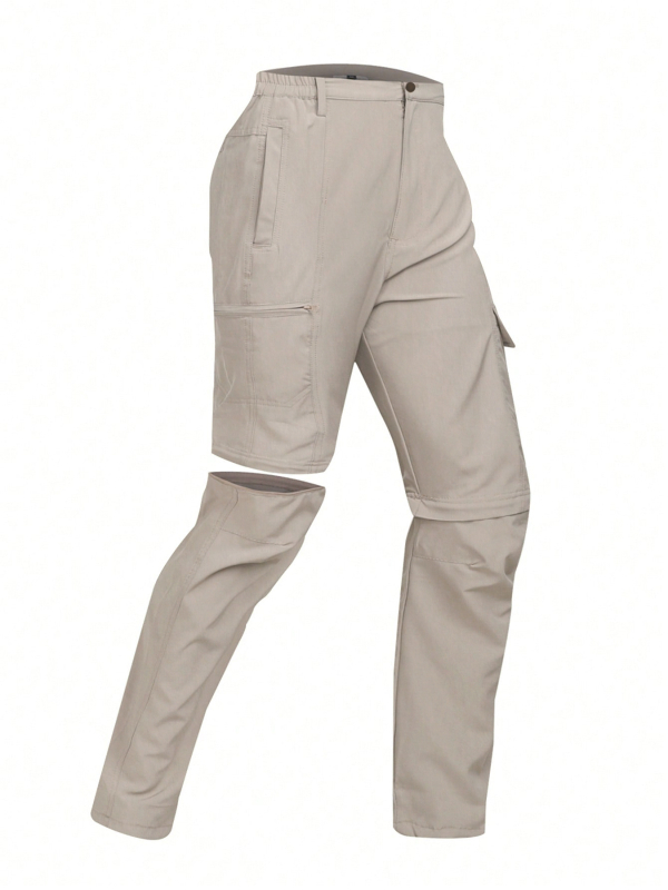 Meeste cargo püksid eemaldatavate jalgadega – väljas kasutamiseks, sirge lõige, mitmed taskud (polüesteri segu)
