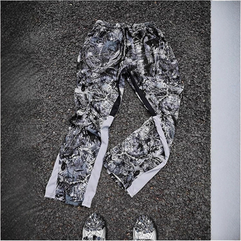 Unisex kamuflaaž spordipüksid sirge lõikega, pikad, vöökoht keskmine, 100% polüester