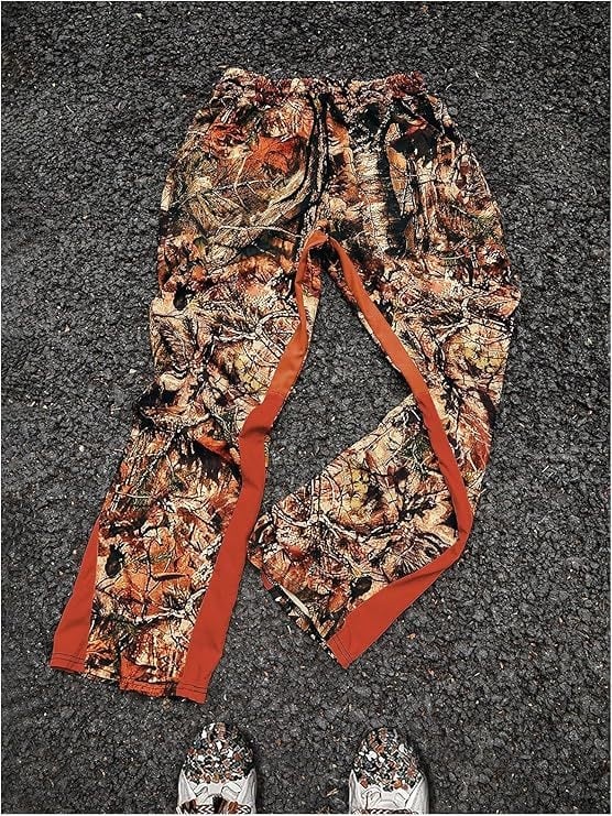 Unisex kamuflaaž spordipüksid sirge lõikega, pikad, vöökoht keskmine, 100% polüester