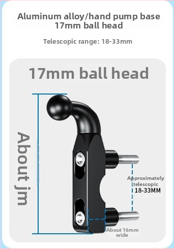 Varruka roolivarda aluse palliliigendiga – mootorratta telefonihoidja, ühilduvus 17/25 mm, libisemisvastane, 360° pöörlemine