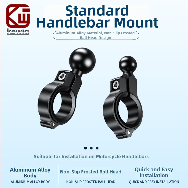 Varruka roolivarda aluse palliliigendiga – mootorratta telefonihoidja, ühilduvus 17/25 mm, libisemisvastane, 360° pöörlemine