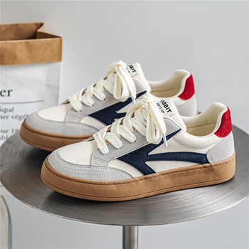 Meeste kanvas spordijalatsid - madal varvas, kanvas ülemine osa, kummist talla, lukk-sidumine