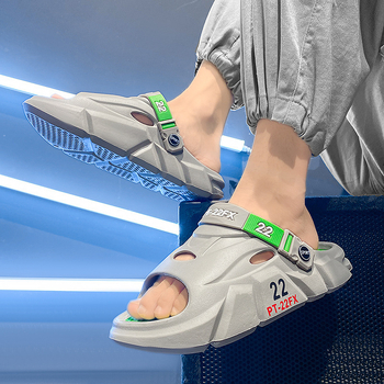 Meeste avatud varbaga sandaalid, paks EVA tallaga, kerged, libisemiskindlad välistingimusteks, sobivad vees sammimiseks