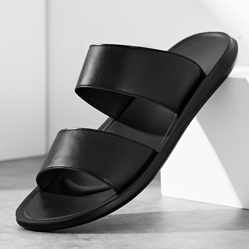 Toe Cap Meeste igapäevased slide sandaalid avatud varbaga, lame tald konopõmõõt, ülemine Western Velvet