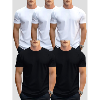 Meeste puuvillane T-särk, 100% puuvill, geomeetriline muster, lühikeste varrukatega, ümmarguse kaelusega