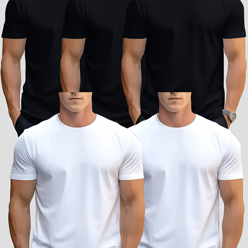 Meeste puuvillane T-särk, 100% puuvill, geomeetriline muster, lühikeste varrukatega, ümmarguse kaelusega