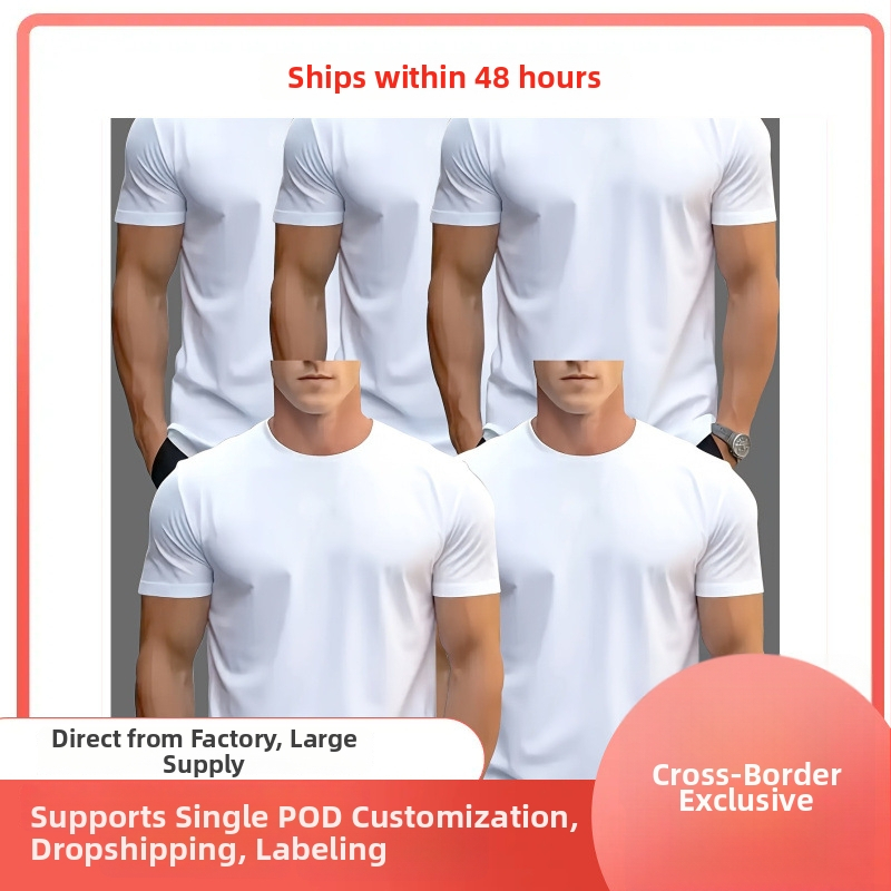 Meeste puuvillane T-särk, 100% puuvill, geomeetriline muster, lühikeste varrukatega, ümmarguse kaelusega