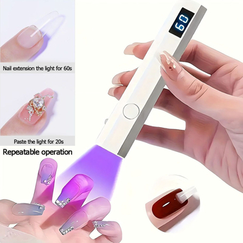 Kompaktne maniküüri lamp, kiire kuivatamine, akudega töötav mudel koos laua statiiviga, digitaalne ekraan