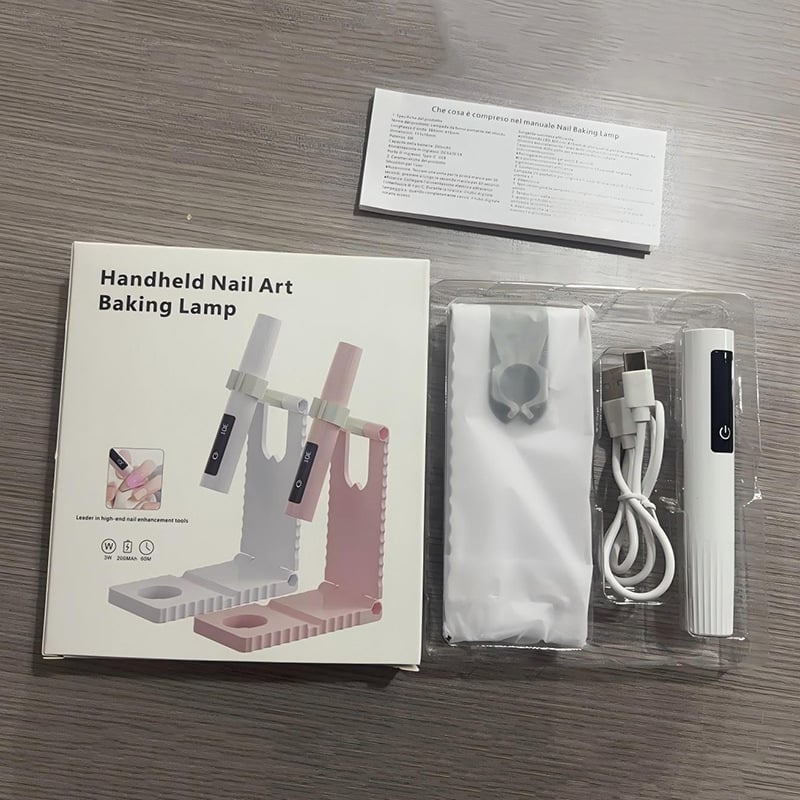 Kompaktne maniküüri lamp, kiire kuivatamine, akudega töötav mudel koos laua statiiviga, digitaalne ekraan